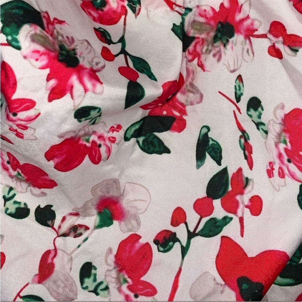 WOMENS RUFFLE STRAP FLORAL BODYCON DRESS SPRING SUMMER - Picture 3 of 4
